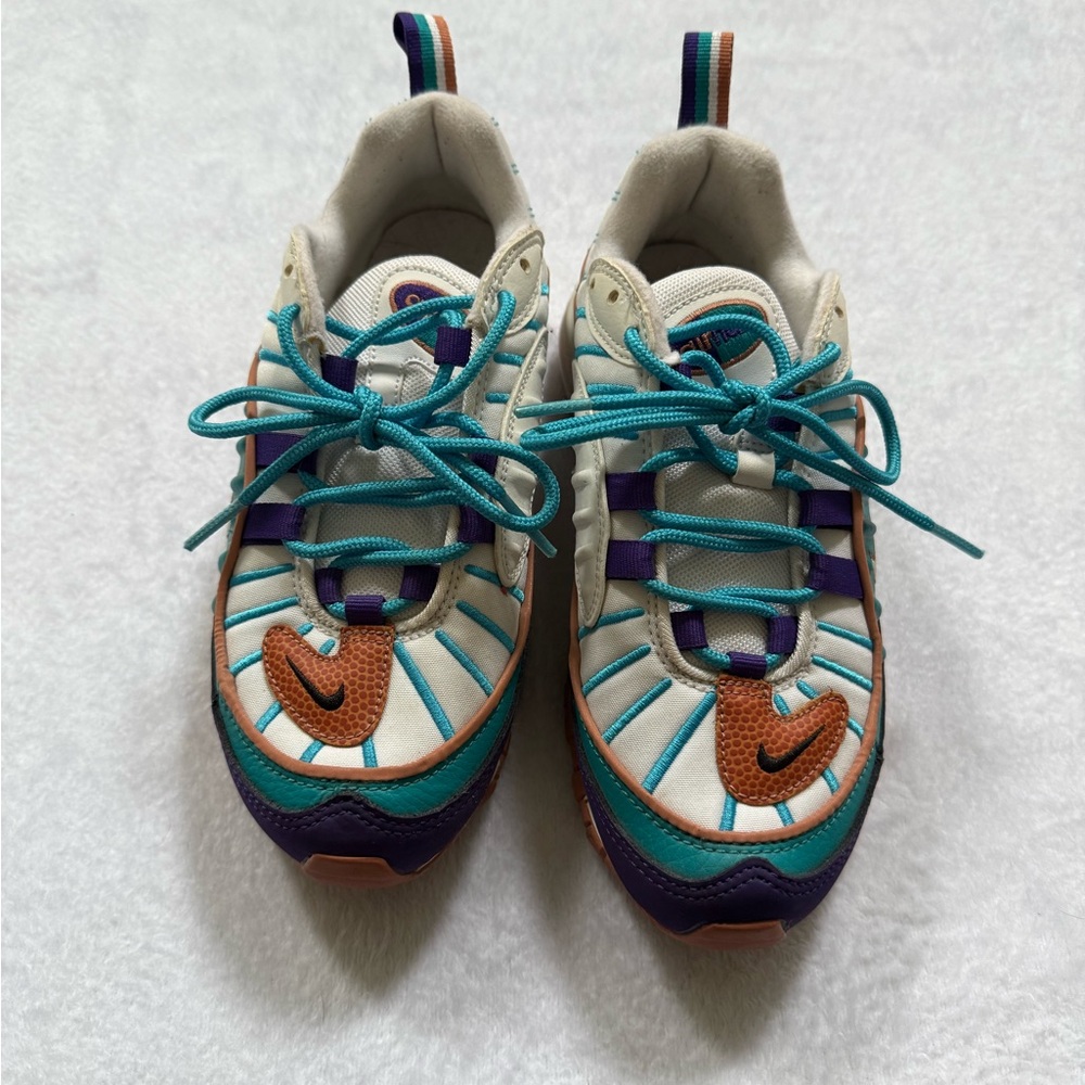 Nike Kids Sneakers in Teal, Purple, and Orange